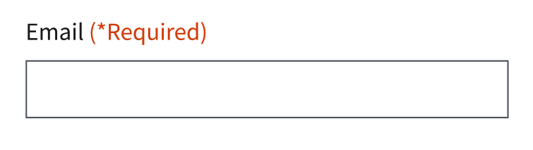 An email address text-input field.