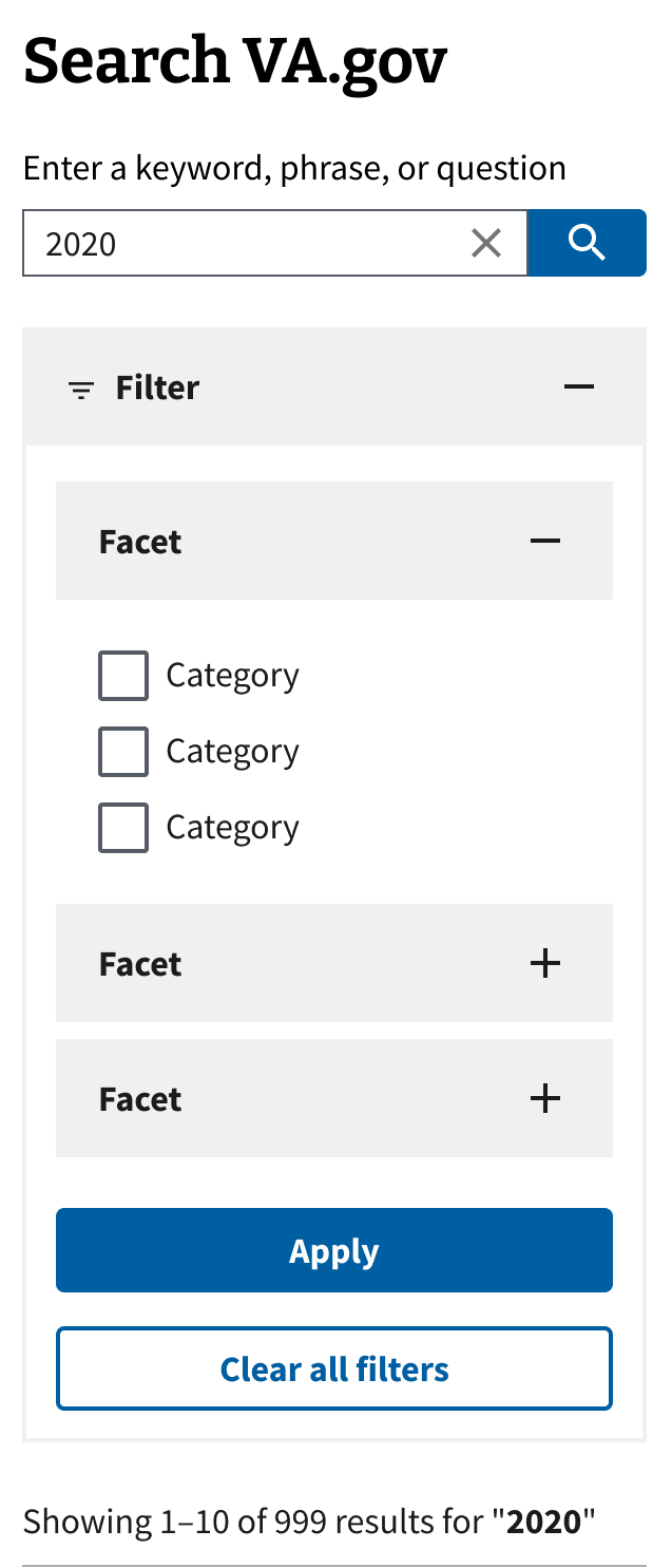 An example of a set of filters.