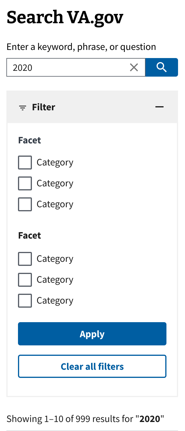 A second example of a set of filters.