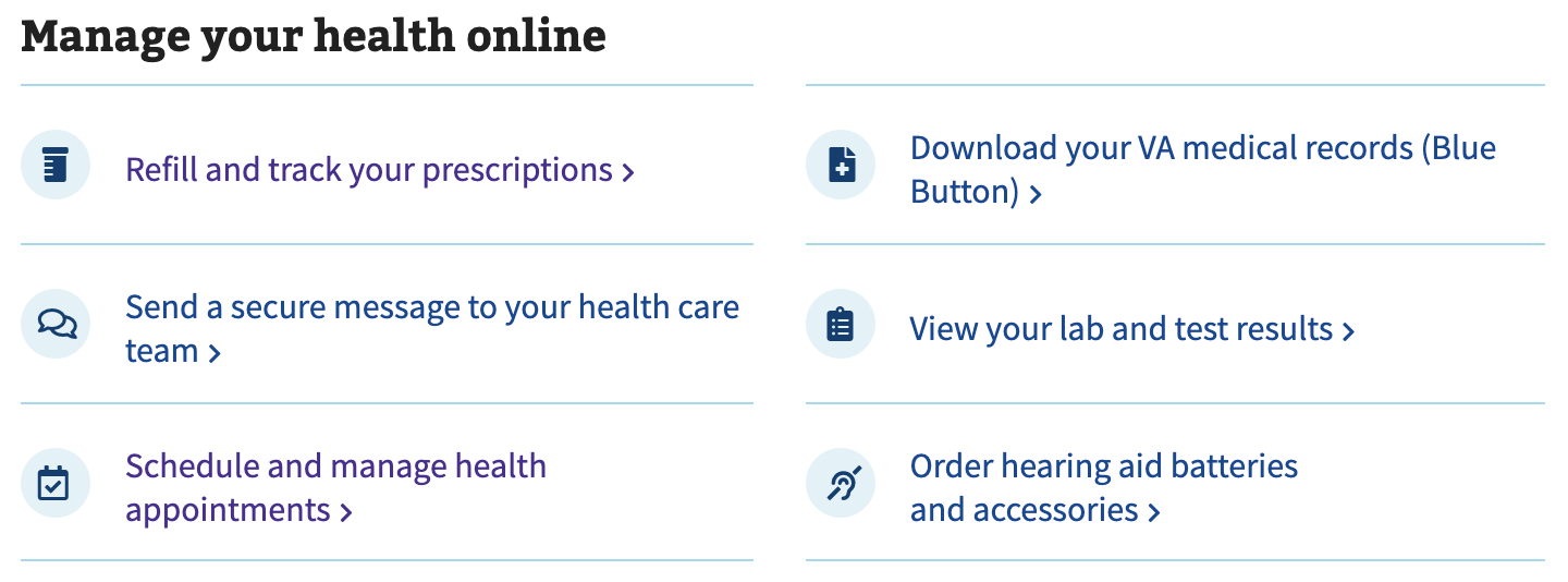 Example of the Link, Collection, Section links component to show a list of links near a header.