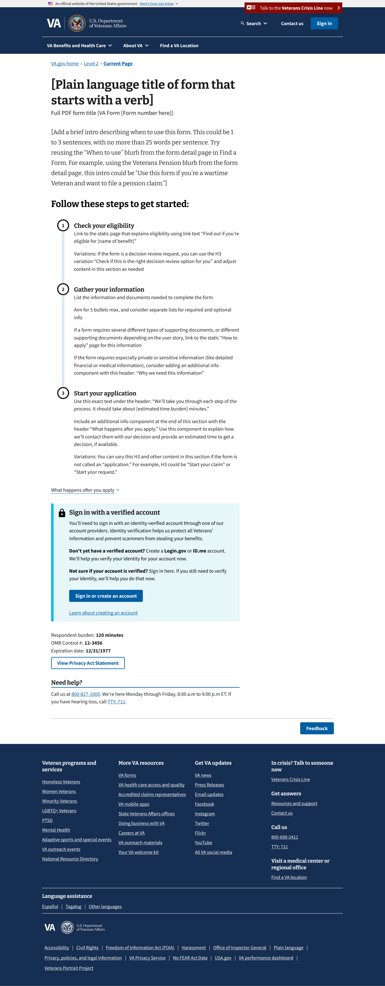 An example of an introduction page for unauthenticated users.