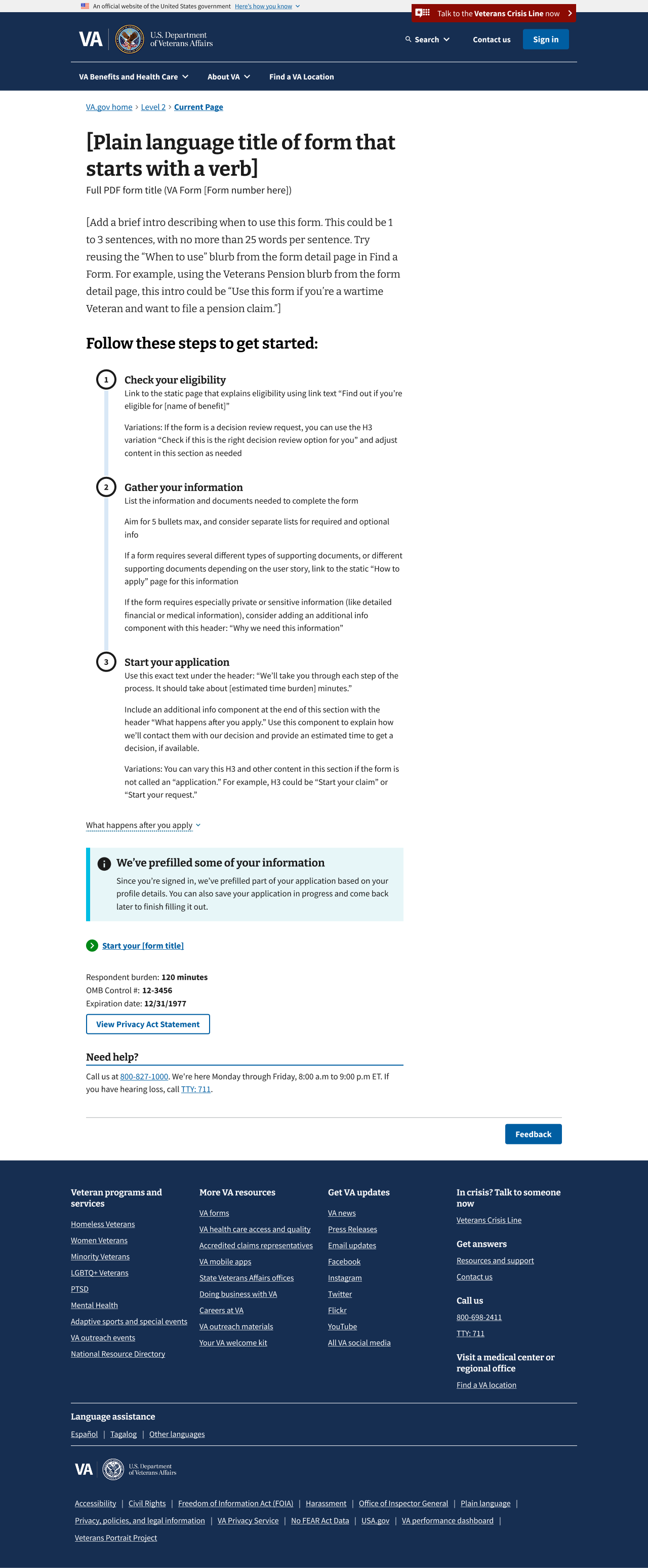 An example of an introduction page for unauthenticated users.