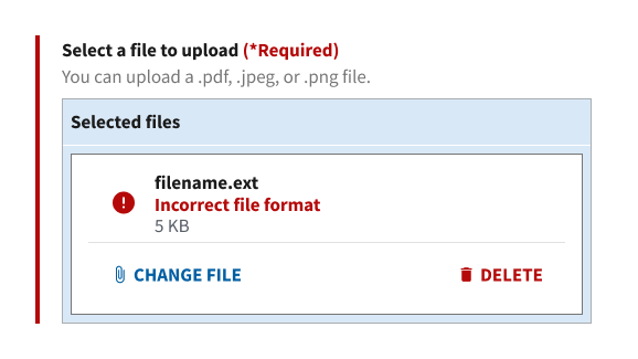 Wrong file format